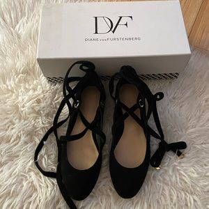 DVF Dakar Lace Up Ballet Style Shoes